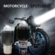 Lâmpada de farol de motocicleta 20w h4 ba20d h6 led, 2000lm, feixe alto e baixo, super brilhoso, branco, amarelo, lâmpada de farol de moto 2024 - compre barato