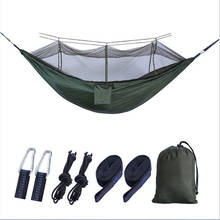 1-2Person garden Hammock with Mosquito Net Outdoor Furniture Portable Hanging Bed Strength Parachute Fabric Sleep Swing Camping 2024 - buy cheap
