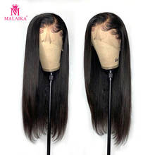 Malaika-Peluca de cabello humano liso con malla Frontal 13x4, postizo de encaje Frontal con densidad de 250, pelo Remy 2024 - compra barato