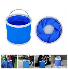 11L folding portable car wash bucket waterproof oxford buckets outdoor washing cleaing fishing camping auto accessories blue 2024 - buy cheap