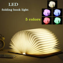 Lámpara Led de mesa plegable en forma de libro, recargable por USB, decoración para sala de estar, regalo creativo, luz nocturna 2024 - compra barato