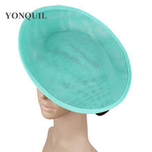 Sinamay-Sombrero de boda de imitación para mujer, Base redonda grande de 30 CM, accesorios para el cabello, gorro de fiesta 2024 - compra barato