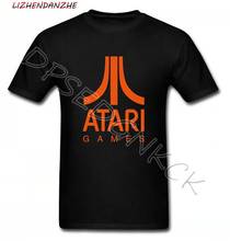 Atari, camiseta da moda com gola o para homens, camiseta legal com estampa, de algodão, blusa e camiseta masculina 069, 2020 2024 - compre barato