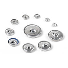 100 conjuntos de botões cobertos para botão de pano, botões de alumínio, base de alumínio, fivela de pano, acessórios para embrião 2024 - compre barato