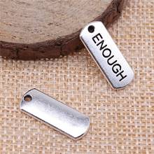 Wysiwyg 10 pces 21x8mm charme tag suficiente 3 cores suficiente tag encantos suficiente tag pingente encantos para fazer jóias 2024 - compre barato