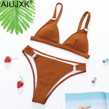 Aiujxk conjunto de biquíni brasileiro 2021 nova chegada das mulheres sexy roupa de banho praia 2 peça maiô lingerie de verão nadar 2024 - compre barato