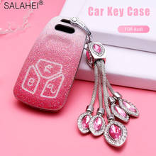 Plastic Car Key Case Cover With Diamond For AUDI A4 B9 A4L A5 Q5 Q7 TT TTS 8S 2016 2017 Key Fob 2016 2017 2018 Auto Accessories 2024 - buy cheap