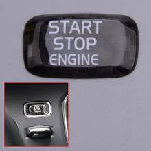 Carbon Fiber Engine Start Stop Ignition Button Cover Cap Trim Car Black Fit For Volvo V40 V60 S60L S60 XC60 S80L 2024 - buy cheap