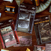 40 pçs/saco vintage procurando as memórias série papel adesivo pacote diário diy diário decoração adesivo álbum scrapbooking 2024 - compre barato