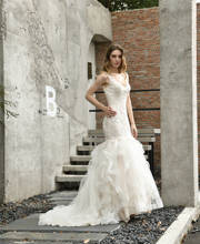 Boho Deep V Neck Sleeveless Wedding Dresses 100% real photo buttons on back Beaded Pearl ivory-Champagne vestido de noiva 2024 - buy cheap