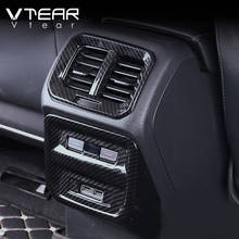 Vtear For VW Tiguan 2020 2019 Rear Armrest Air Outlet Trim Panel Cover Auto Car Interior Modification Accessories Carbon Fiber 2024 - buy cheap