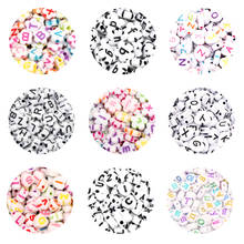 100-200 Pcs 7-12mm Mixed Multicolor Letter Acrylic Bead For Jewelry Making DIY Loose Bead Bracelet Necklace Handcraft Finding 2024 - buy cheap