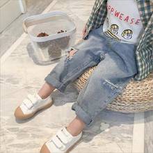 Spring 2-7Y Chiildren Clothes Pants For Boys Elastic Waist Hole Fashion Kids Jeans Girls Autumn Novelty Clothes For Infant 2024 - buy cheap