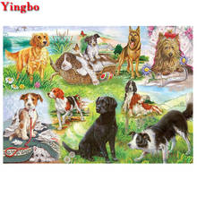 full 5d diamond embroidery animal dogs DIY diamond painting round/square drill Mosaic Picture For living room decoration 2024 - buy cheap