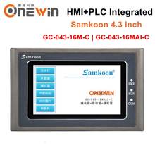 Samkoon-controlador integrado HMI PLC todo en uno, Panel de pantalla táctil HMI de 4,3 pulgadas, 8DI, 8DO, GC-043-16MAI-C, GC-043-16M-C 2024 - compra barato