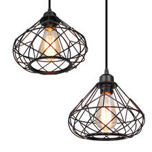 Industrial Vintage Iron Pendant Lights Black Cage Ceiling Pendant Lamp Sconce Hanging Droplight Lamps Luminaire Suspension Decor 2024 - buy cheap