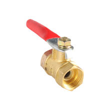 Brass pipe valve 1/4"  female to female thread with red lever handle water stop switch garden agricultural water control valve 2024 - buy cheap
