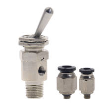 TAC-3V Air Pneumatic Mechanical Valve Exhaust Valve 2 Position 2 Way ON/OFF M5 Thread Toggles Switch Valves with Fiitting 2024 - buy cheap