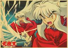 Póster de Inuyasha de Anime japonés, pintura Retro, decoración artística, imagen para sala de estar, Bar, café, sofá, decoración de pared, lienzo de calidad, decoración del hogar 2024 - compra barato