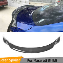 Carbon Fiber Rear Trunk Boot Lip Wing Spoiler Cover for Maserati Ghibli 3.0T S Q4 2014 - 2016 Rear Trunk Wing Spoiler 2024 - buy cheap