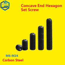 Hex Socket Set Screws Grub Screw Concave Set Screw hexagon Socket Screw Internal Hex Drive Cup-Point Set Screws Carbon Steel GB 2024 - compra barato