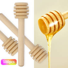 Colher comprida para mel, vara prática para misturar mel, ferramenta de cozinha, com 100 peças, alça longa, 100 peças 2024 - compre barato