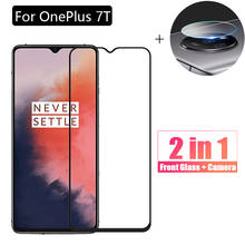 2 in 1 Full Cover Phone Screen Protector Glass for Oneplus 7t Camera Rear Lens Film 15D Protective Tempered Glass on oneplus 7t 2024 - buy cheap