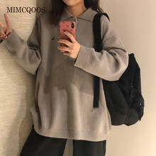 New Fashion Instagram Loose Women Knitted Pullover Polos Shirt Black Sweater Embroidery Long Sleeve Sweaters Autumn Winter 2020 2024 - buy cheap