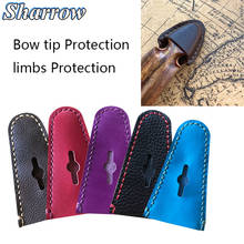 Archery Hunting Longbow Limbs Protection Cover Recurve Bow Tip Genuine Leather Case Takedown Bow shooting slingshot Accessories 2024 - buy cheap