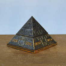Estatua de pirámide egipcia de Metal, figuritas de resina, caja de joyería, accesorios de habitación, decoración de escritorio para el hogar, Vintage, nuevo 2024 - compra barato