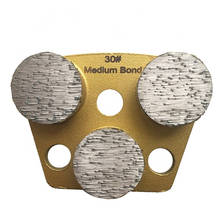 ASL44 трехсегментный круглый шлифовальный диск для бетона мягкие средние жесткие напольные прокладки для ремонта бетона терраццо 12 шт. 2024 - купить недорого