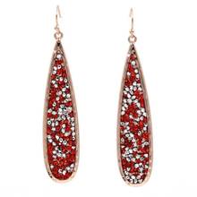 2020 Trendy New Arrivals Long Water Drop Paved Colorful Crystal Rhinestone Dangle Earrings For Women Fashion Jewelry Accessories 2024 - buy cheap