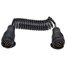 Adaptador estilo europeu com 13 pinos para trailer, conector de cabo de mola para carro, trailer, trailer, caminhão 2024 - compre barato