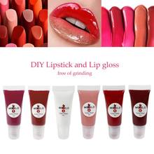 Diy labial artesanal esmalte base material batom pasta de cor matte gloss labial material hidratante brilho labial base óleo maquiagem tslm1 2024 - compre barato