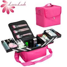 Kit de bolsa de maquiagem, de mão, grande capacidade, multi-camada, manicure, cílios, beleza, kit de ferramentas, armazenamento de cosméticos, saco de higiene pessoal 2024 - compre barato