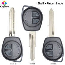 KEYECU Replacement Remote Car Key Shell Case With Uncut Blade 2 Buttons Fob for Suzuki Grand Vitara Swift Ignis SX4 Liana Alto 2024 - buy cheap