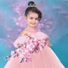 2020 Рождество новое платье-пачка с цветочным рисунком для девочек покрой «Принцесса», свадебное платье для детей с вышивкой для дня рождения, бальное платье, вечерние, платье с пайетками для девочек 10Y 2024 - купить недорого