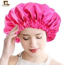 Gorro Reversible de satén para el pelo, gorro de noche para dormir de doble capa, sombrero para cubrir la cabeza para rizado, accesorios de estilismo para el cabello 2024 - compra barato