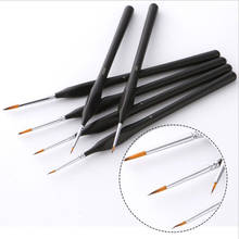 6Pcs/set Black  Handle Hand-painted Hook Line Pen Round Tip Watercolor Drawing Painting Brush Pen Art Supplies Papeterie 2024 - buy cheap