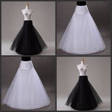 Black or White Tulle Bridal Petticoat for Wedding Dress Long Crinoline Woman Underskirt Girls Hoop Skirt Pettycoat 2024 - buy cheap