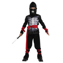 Niños niño esqueleto de disfraz de ninja para niños Halloween Purim fiesta de carnaval Mardi Gras vestido de lujo 2024 - compra barato