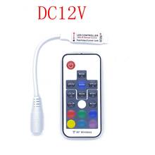 USB DC 5V-24V LED Controller  17 Key RF Wireless Remote Control Dimmer/Inline LED Controller for 5050 3528 RGB LED Strip Lights 2024 - buy cheap