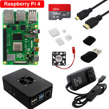 Raspberry Pi 4 Model B 2G 4G 8GB RAM  ABS Case 32GB 64GB 128GB Card Fan Heat Sink Power Supply Video Cable for Raspberry Pi 4 B 2024 - buy cheap