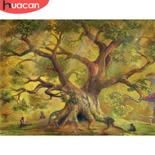 HUACAN Full Square Diamond Embroidery Tree Handicraft Diamond Painting Cross Stitch Landscape Home Decoration 2024 - buy cheap