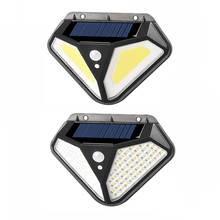 Luz LED Solar para exteriores, lámpara de jardín alimentada por la luz del sol, impermeable, Sensor de movimiento PIR, luz de calle de pared, 50/102 Led 2024 - compra barato