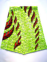 Африканская ткань с принтом воска Анкары, настоящий воск, 100% хлопок, 6 ярдов, сделай сам, шитье, нигерийская ткань для африканского платья 2024 - купить недорого
