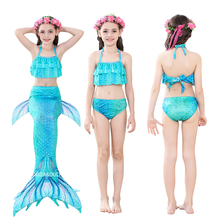 Meninas sereia caudas vestidos de natação cosplay traje praia roupas pouco sereia maiô para crianças trajes de natação 2024 - compre barato