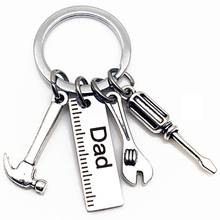 Engraving Hand Tool Keychain Hammer Wrench Screwdriver Keychains Dad Keyring Gift Dad Fathers Day Father Jewelry Accessories 2024 - buy cheap