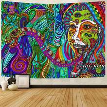 Simplant graffiti pinturas tapeçaria abstrata colorido hippie arte tapeçarias para sala de estar em casa dormitório decoração banner 2024 - compre barato