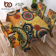 BeddingOutlet-Mantel caleidoscopio bohemio impermeable, mantel de mesa con Mandala, flores, decorativo, lavable 2024 - compra barato